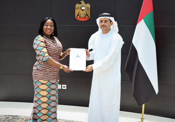 ON THE OCCASION OF PRESENTATION OF OPEN LETTERS BY CONSUL GENERAL, LILLIAN CYNTHIA NAA BARKEY DUGBATEY POBEE TO THE DIRECTOR GENERAL OF FOREIGN AFFAIRS, DUBAI, UNITED ARAB EMIRATES.